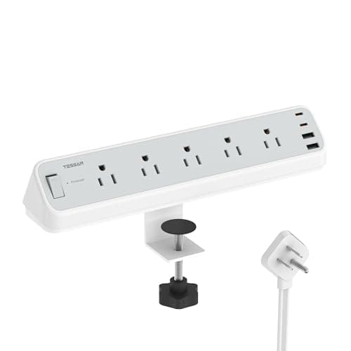 TESSAN TESSAN Desk Clamp Power Strip with Surge Protection
