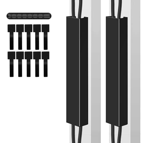 Generic Steel Magnetic Cable Management Channels for Desk Legs (2-pack, 14 in)