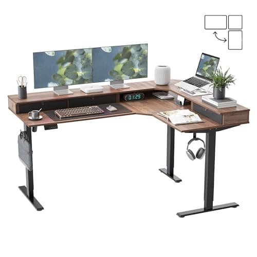 FEZIBO FEZIBO L-Shaped Electric Standing Desk (63×48")