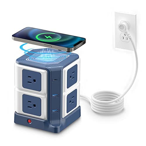 BESTEK BESTEK 8-Outlet Surge Protector with USB-C and Wireless Charging