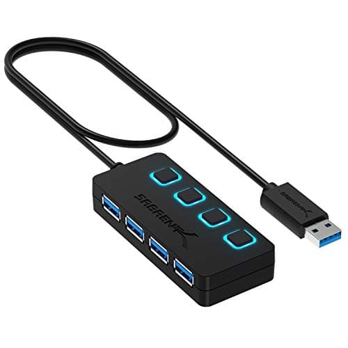 SABRENT SABRENT 4-Port USB 3.0 Hub with Individual Power Switches