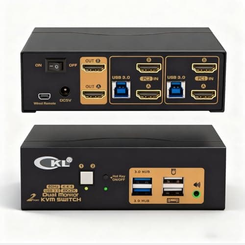 CKL CKL Dual Monitor KVM Switch (4K60)