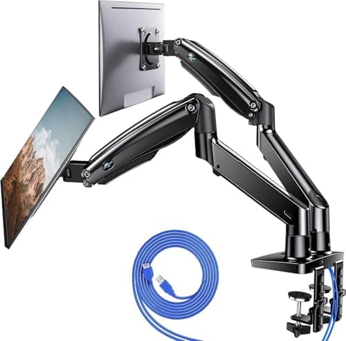 HUANUO Dual Monitor Mount, Gas Spring