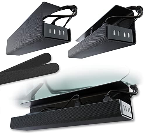Scanfield Scanfield No-Screw Under Desk Cable Tray, 17" (2-Pack)